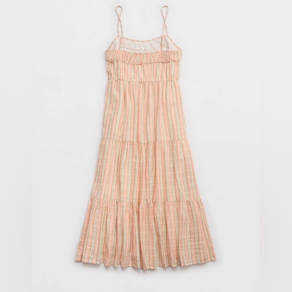 🔆 Aerie Striped Tiered Maxi Dress - Small NWT - Picture 2 of 5